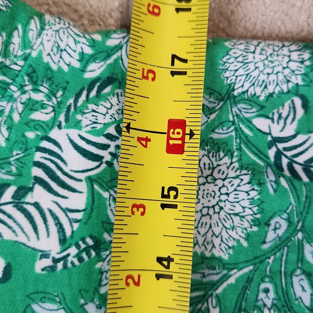 Crown & Ivy™ Women's Smocked Sleeve Green and White T-Shirt Dress - Sma… - Picture 6 of 9